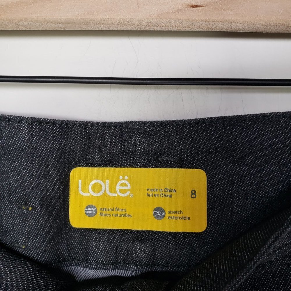 Lole Denim Capris Crops Dark Grey Wash 8 Jeans Stretch‎ - Picture 5 of 8
